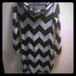 Long Sleeve Chevron Dress