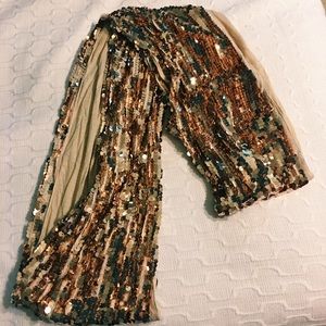 Infinity sequined scarf (Rose gold)