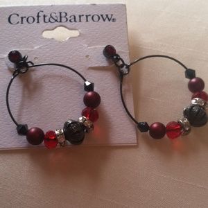 Beaded hoop croft and barrow earrings
