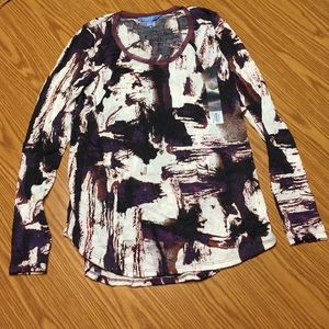 Simply Vera Vera wang crinkle long sleeve tee