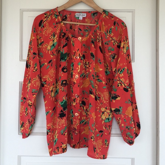 Anthropology Silk Top