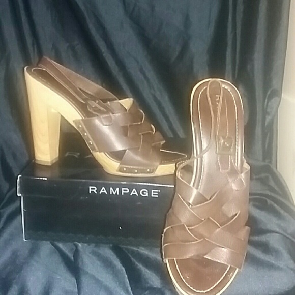 Rampage wooden clog sandals