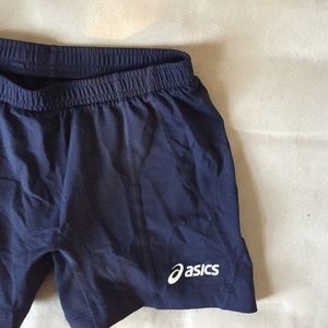 Navy Asics Spandex Shorts