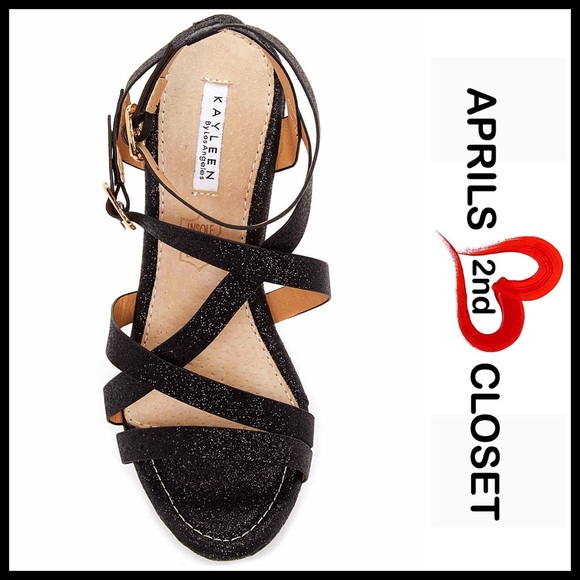 ❌SOLD❌WEDGE SANDALS Ankle Strap Platform Heels - Picture 6 of 8