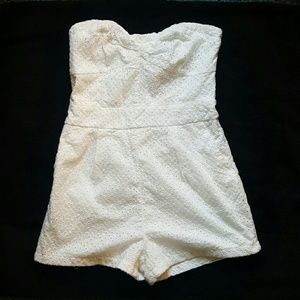 Strapless, White Romper!