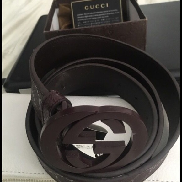 Brand New In The Box Brown Leather Gucci Belt