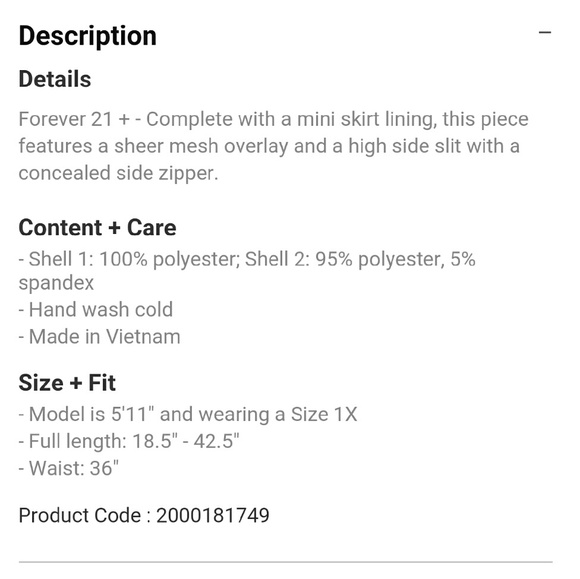 F21 Plus Black Mini Skirt - Picture 2 of 4