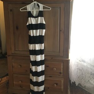 Black and white maxi dress