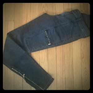 Jbrand grey skinny cargo full length pants with