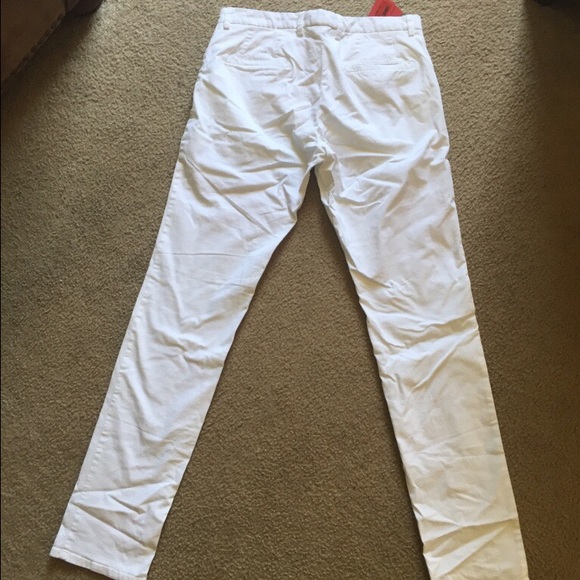 Altea Pants - Altea White Cotton Canvas Slim Fit Pants Altea Pants - Altea White Cotton Canvas Slim Fit Pants