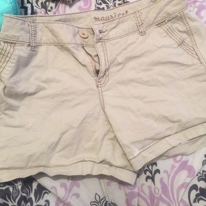 Khaki cargo shorts