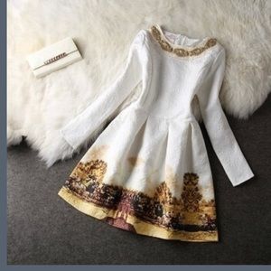 Formal dress in gold