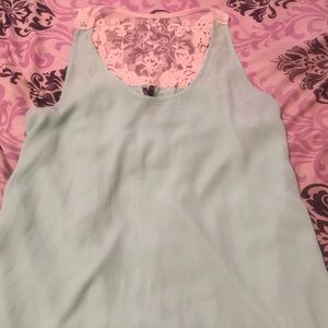 Mint sleeveless top with a beautiful back