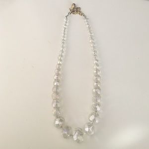 16" clear ascending crystal necklace