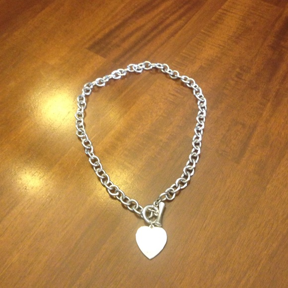 Lia Sophia chain link heart necklace.