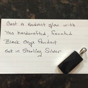 Black onyx pendant