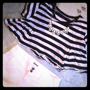 Free People Pleated Crop Swing Top.