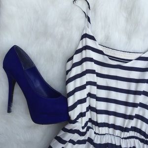 LAUREN CONRAD NAVY BLUE|WHITE STRIPE DRESS