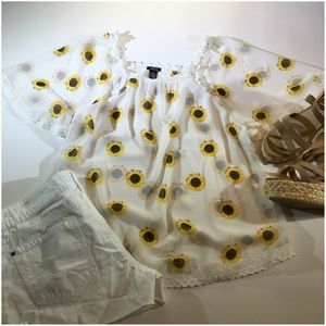 Sunflower Sheer Top