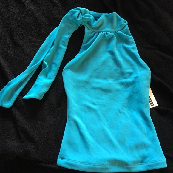 Mock neck halter top