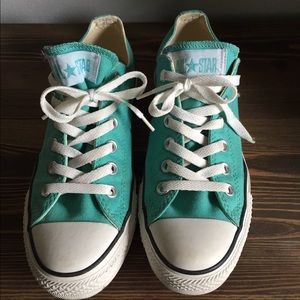 Teal/turquoise Converse size W8/M6