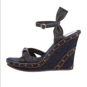 Fendi jean wedges