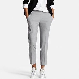 UNIQLO gray white check crop pant EUC