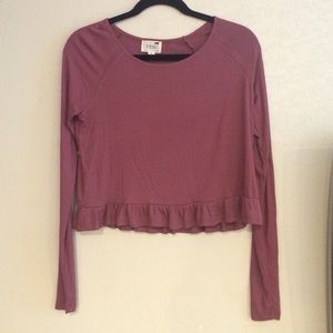 LA Hearts cropped long sleeve