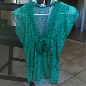 Mint green blouse