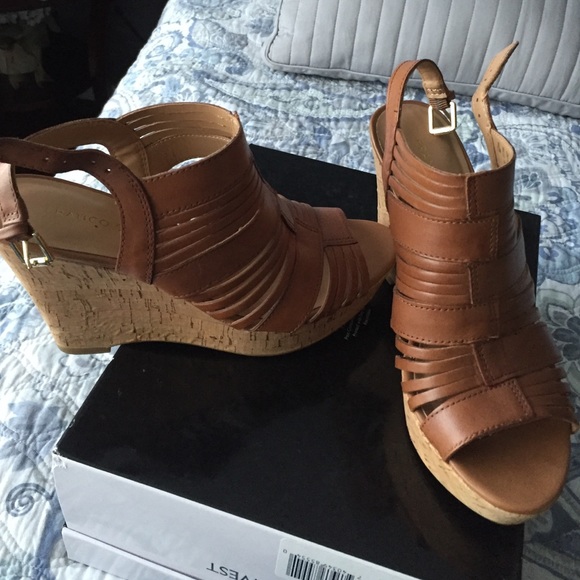 Franco Sarto cognac wedge