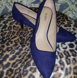 Metaphor Purple Suede Heels