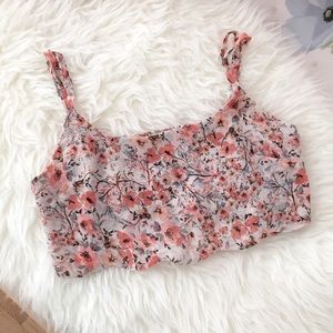 Brandy Melville floral crop top