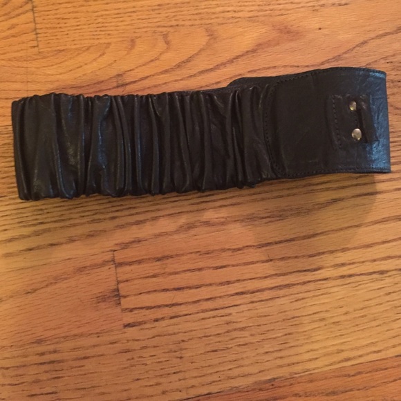 Leather Velcro Black Belt
