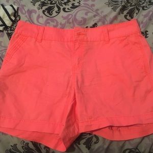 Coral cargo shorts