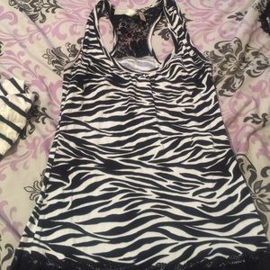 Zebra print tank top