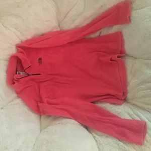 the North Face pink fleece pullover