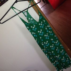 Old Navy Green Patterned Dress