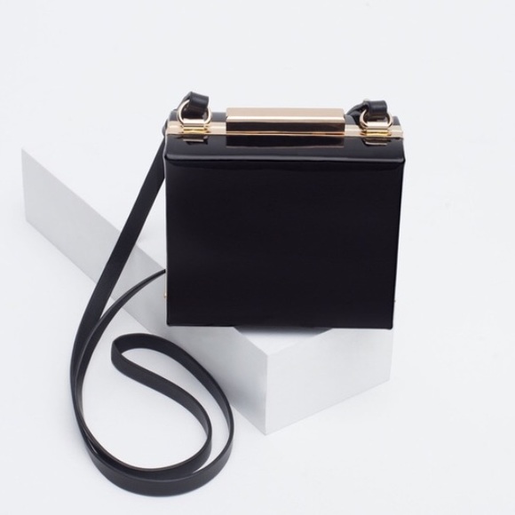 Zara Handbags - Zara Black Box Clutch