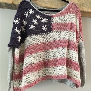 Free People American Flag Sweater
