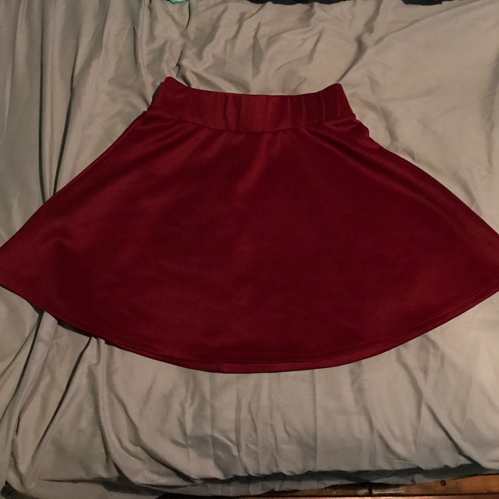 Maroon red skater skirt