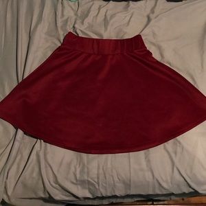 Maroon red skater skirt