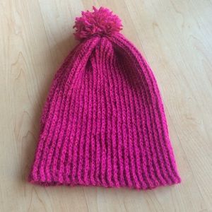 Handmade Crochet Pink Beanie