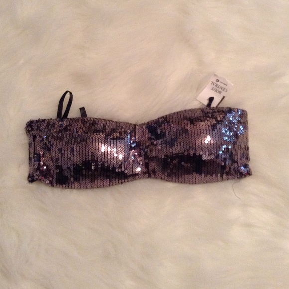 Sequin bandeau bra top