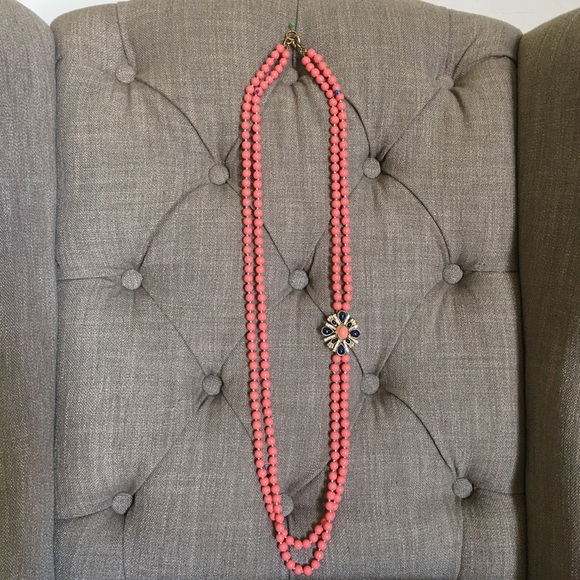 JCrew Pretty Pink Brooch Necklace - Picture 2 of 4