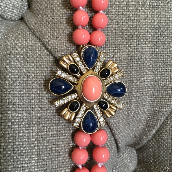 JCrew Pretty Pink Brooch Necklace - Picture 3 of 4