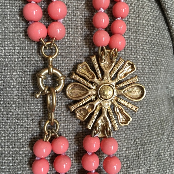 JCrew Pretty Pink Brooch Necklace - Picture 4 of 4