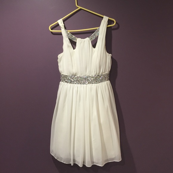 White jeweled Homecoming/Prom dress