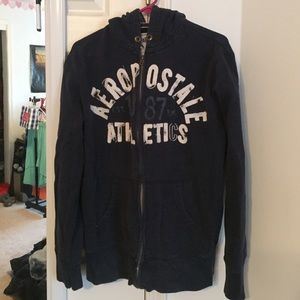 Men's Dark Blue Aeropostale Full-Zip hoodie
