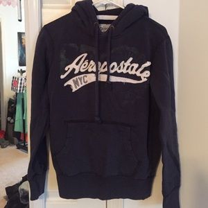 Men's Dark Blue Aeropostale Pullover Hoodie