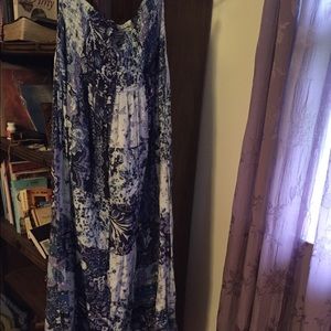 Long strapless dress